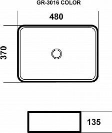 Grossman Раковина накладная Color 48 GR-3016GBR золото/черная – фотография-4